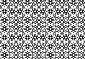 Black And White Flowers Shape Pattern vector