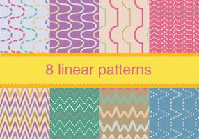 Set of Zig Zag Pattern vector