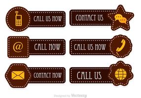 Stitched Call Us Now Vector Icons