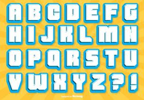 Comic Style Alphabet Set vector