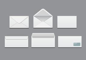 Free White Blank Envelopes Vector
