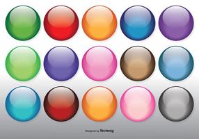 Colorful Glossy Orbs Set vector