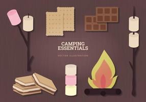 Camping Essentials Vector Illustration