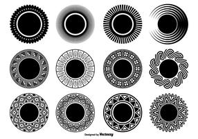 Formas decorativas del círculo vector