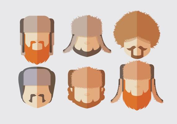 Man Fur Hat Vectors