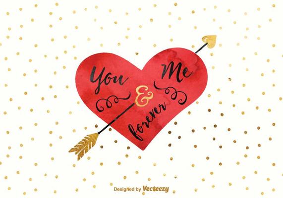 Free Vector Watercolor Arrow Through Heart