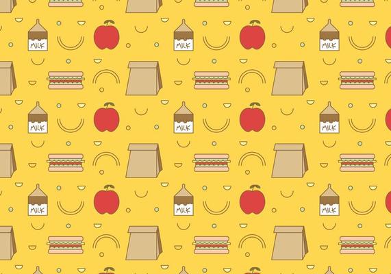 Free School Lunch Vector Pattern 3