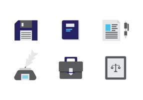Iconos vectoriales de la oficina libre de la ley # 8 vector