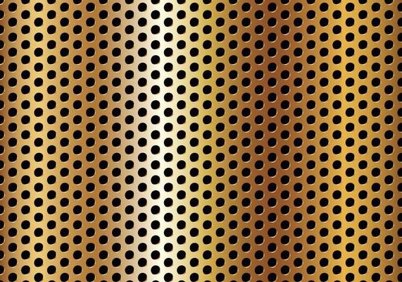 Free Circle Perforated Golden Metal Vector
