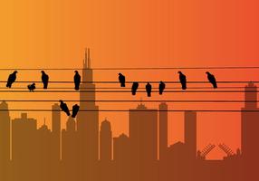 Vector Bird on a Wire