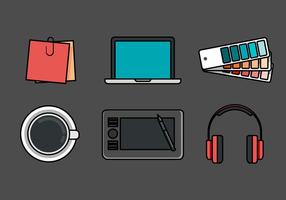 Juego de iconos de Vector Designer Stuff