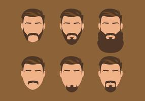 Bearded Man Set vector