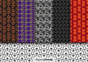 Halloween seamless patterns vector