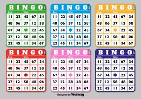 Bingo clásico tarjetas vector