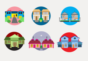 Colorful Townhomes vector