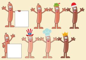 Sausages Characters vector