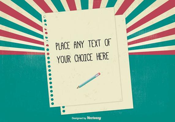 Retro Blank Paper Illustration