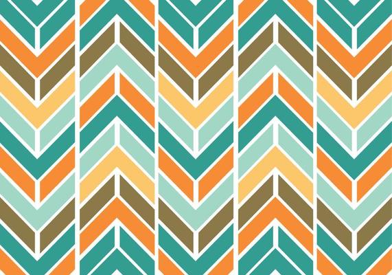 Colorful funky chevron pattern vector
