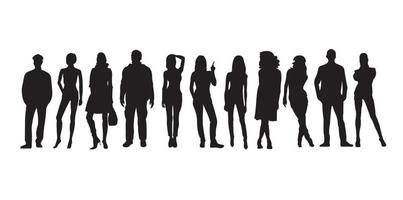 People Silhouettes And Outlines Vector Art & Graphics