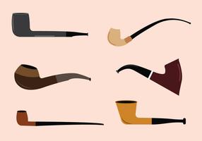 Vector Set of Tobacco Pipes