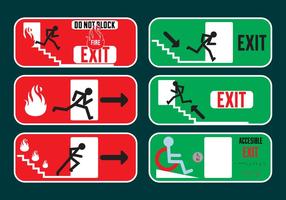 Exit signs in Vector Fromat