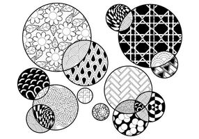 Circles Coloring Page vector