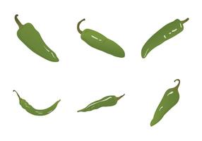 Free Green Hot Pepper Vector Illustration