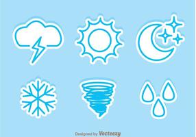Weather Sticker Icons vector