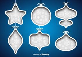Cutted christmas balls vector