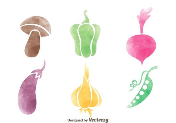 Colorful Vegetable Icons