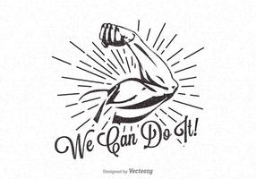 Vector We Can Do It Retro Poster