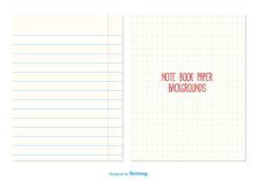 Notebook Paper Backgrounds vector