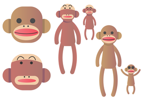 Sock Monkey Vector Set