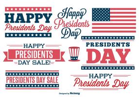 Presidents Day Label Set vector