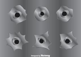 Bullet Hole On Metal Background vector
