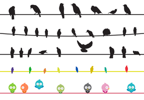 Free Birds On A Wire Vector