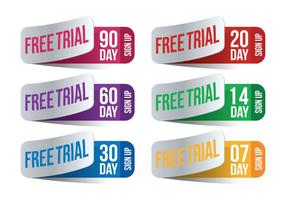 30 Day Free Trial Vector