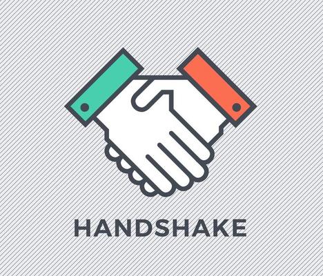 Flat Handshake Vector Icon