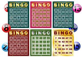 Vectores de la tarjeta del bingo