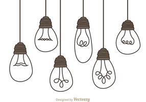 Hanging Light Bulbs vector