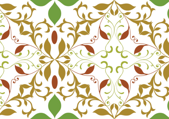 Floral garden repeat pattern