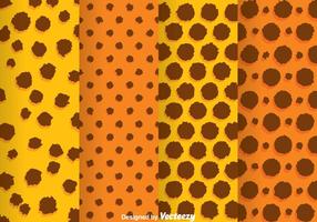 Orange And Brown Rough Polka Dot Pattern