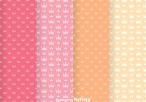 Sweet Crown Girly Vector Patterns