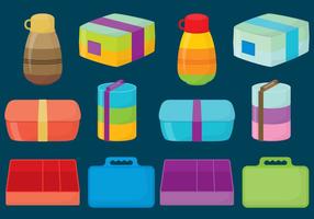 Plastic Lunch Boxes vector