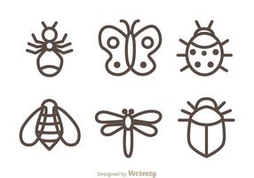 Insect Isolated Icons vector