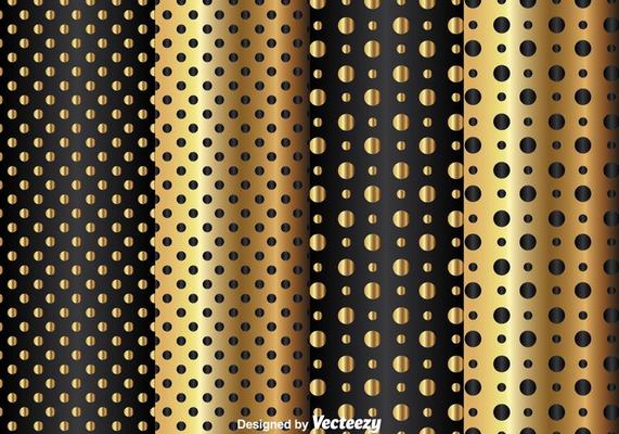 Gold And Black Dot Pattern