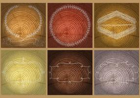 Tree Rings Templates vector