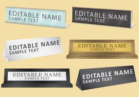 Personal Name Plates vector