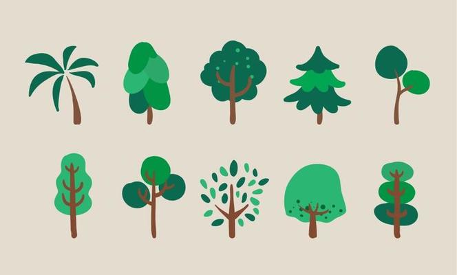 Trees Illustration Set
