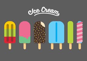 Conjunto de ilustración de helado de vectores
